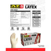 D14, Disposable Gloves, 7 mil Palm, Latex, Powder-Free, M (9), 100 PK, White  D14-00-009-100
