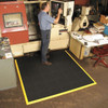 Antifatigue Mat, 3 ft. L x 3 ft. W, 3-4" Thickness, Rubber, Bubble, Black  557S0033BL