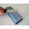 Whestone Sharpening Stone, 6 in W, 2 in L, 3-4 in H, Diamond, Coarse Grit, Blue  W6CP