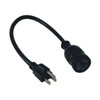Tripp Lite Power Cord,HD,5-15P-L5-15R,15A,14AWG,1ft P023-001
