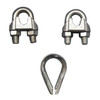 Dayton Wire Rope Clip and Thimble Kit,1/2 In 2VKK4