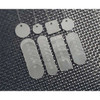Blank Tag, Aluminum Laminated, 1 1-2 in H x 1 1-2 in W, Silver  TAG-1.5