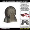 Snap-Loc Caster 4 In.,Fixed,375 lb Capacity SLAC4F