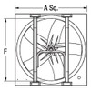 Dayton Exhaust Fan,24In Bl,Galv Steel,1065 RPM 1AHA1