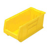 Storage Bin, Polypropylene/Polyethylene, Yellow, 10 in H, 11 in W, 23 7/8 in L
