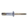 Blind Rivet, Dome Head, 3/16 in Dia., 31/64 in L, Aluminum Body, 25 PK
