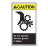 Label, 5 in Height, 3 1/2 in Width, Vinyl, Vertical Rectangle, English