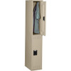 Wardrobe Locker, 12 in W, 18 in D, 72 in H, (1) Wide, (2) Tier, Sand  DTS-121836-ASD