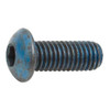 M4-0.70 Socket Head Cap Screw, Button, Metric Blue Steel, 10 mm Length, 25 PK