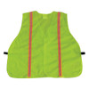 Condor High-Visibility Vest, Vertical Stripe, Lime, Mesh Polyester, Hook and Loop, Universal 53YL98