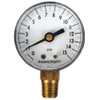 Industrial Pressure Gauge, 0 to 15 psi, 2 in Dial, 1-4 in NPT, Bottom Location  20W1005PH02L15#