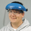 Pin Lock Face Shield Assembly, Clear Visor, 8" Height, Pinlock Suspension, Uncoated Lens, Blue