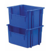 Hang & Stack Storage Bin, Plastic, Blue, 12 3-8 in H, 20 1-4 in W, 15 1-4 in L  NPL252 Blue