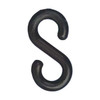 S-Hook for Plastic Chain Barrier, Black, 2 93/100 in Length, Gloss