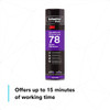 3m Spray Adhesive, 78 Series, Clear, 17.9 oz, Aerosol Can 78