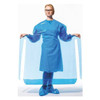 Polyco Gown, Polyolefin, Welded, 4 mil, 50 in, Blue, XL, 50 PK 43650