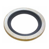 Sealing Washer, Fits Bolt Size 1/4 in Steel/Buna-N, Cadmium-Plated Finish
