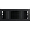 Home Impressions 4 In. x 12 In. Matte Black Steel Floor Register 1FL0412MB-NH 491638