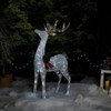 Alpine 50 In. Cool White LED White Mesh Standing Deer Lighted Decoration WDR152 854469