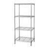 Wire Shelving Unit, 24"D x 48"W x 74"H, 4 Shelves, Chrome