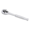 1/4" Drive 36 Geared Teeth Pear Head Style Hand Ratchet, 5-5/8" L, Chrome Finish