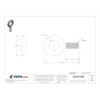 Eye Bolt Without Shoulder, 1"-8, 2-1-2 in Shank, 1-13-16 in ID, Steel, Plain  K2010