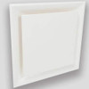 American Louver 10 in Square Square Plaque Diffuser, White STR-PQ-10W