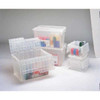 Attached Lid Container, 20.19 gal Volume Cap., 23 7/8 in L, 19 5/8 in W, 12 5/8 in H, Plastic