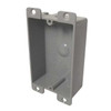 Electrical Box, 8 cu in, Square Box Type, 1 Gang, PVC, Rectangular Shape