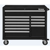 WESTWARD Rolling Tool Cabinet, 11-Drawers, Gloss Black, 42" W x 19" D x 40" H  32H856