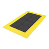 Antifatigue Mat, 60" L x 3 ft. W, 1" Thickness, PVC, Diamond, Black/Yellow