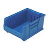 Storage Bin, Polypropylene/Polyethylene, Blue, 11 in H, 16 1/2 in W, 23 7/8 in L