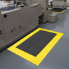 Antifatigue Mat, 60" L x 30" W, 1" Thickness, PVC, Diamond, Black-Yellow  621S3060BY