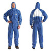 3m Hooded Disposable Coveralls, Xl, Blue, SMMS 4530-BLK-XL