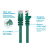 Monoprice Patch Cord,Cat 6,Booted,Green,3.0 ft. 2296