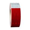 Conspicuity Reflective Tape, 2 in W x 150 ft L, 10 mil Thick, Red/White