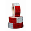 Conspicuity Reflective Tape, 2 in W x 150 ft L, 10 mil Thick, Red-White  913-32