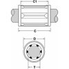 Thomson Ball Bushing,Bore Dia 0.625 In A101824SS
