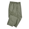 Rain Pants, Polyester/PVC, 31 1/2 in Inseam, Elastic Closure, Green, Size S