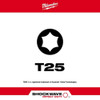 Milwaukee Tool SHOCKWAVE 2" Impact Torx T25 Power Bit 48-32-4485