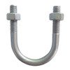 Round U-Bolt, 1/2"-13, 8 3/4 in W, 10 3/8 in H, Plain Aluminum
