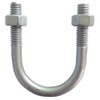 Round U-Bolt, 1-2"-13, 8 3-4 in W, 10 3-8 in H, Plain Aluminum  5ZE49