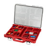 10 Compartments PACKOUT Tool Case, 16-3-8 in W x 16-1-4 in D x 2-1-2 in H, Red  48-22-8431