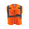 Class 2 High Visibility Orange Mesh Safety Vest - 4X-Large/5X-Large