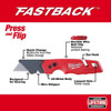 Milwaukee Tool FASTBACK Folding Utility Knife, 6-7-8 in, Red 48-22-1501