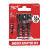 SHOCKWAVE Impact Hex Shank Socket Adapter Set, 1/4 in Drive, 3-Piece