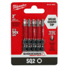 SHOCKWAVE 2" Impact Square Recess No. 2 Power Bits (5 PK)  48-32-4606