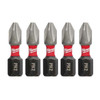 SHOCKWAVE 1 in Phillips No. 2 Impact Duty Power Bit, 5 PK