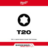 Milwaukee Tool 2 in. TORX T20 SHOCKWAVE Impact Duty Power Bit (5 pk) 48-32-4684