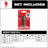 Milwaukee Tool SHOCKWAVE Impact  Security Insert Bit Set - 9PC 48-32-4620